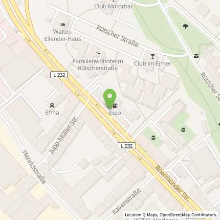 Standortübersicht der Tankstelle Esso Tankstelle in 52072 AACHEN