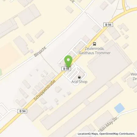 Standortübersicht der Tankstelle Aral Tankstelle in 07937 Zeulenroda