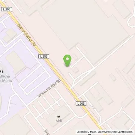 Standortübersicht der Tankstelle team Tankstelle Waren West in 17192 Waren