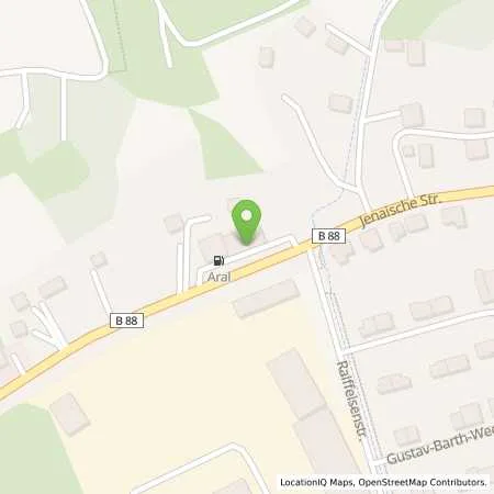 Standortübersicht der Tankstelle Aral Tankstelle in 07407 Rudolstadt