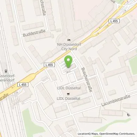 Standortübersicht der Tankstelle Esso Tankstelle in 40470 DUESSELDORF