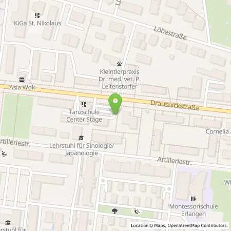 Standortübersicht der Tankstelle Aral Tankstelle in 91052 Erlangen