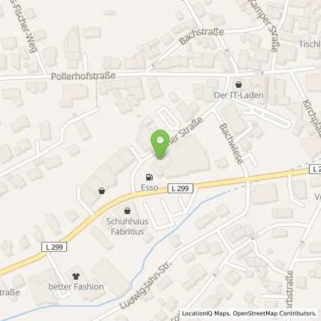 Standortübersicht der Tankstelle Esso Tankstelle in 51789 LINDLAR