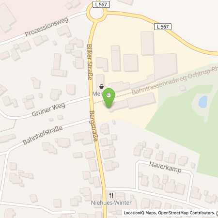 Standortübersicht der Benzin-Super-Diesel Tankstelle: RWG Steinfurter Land in 48493, Wettringen