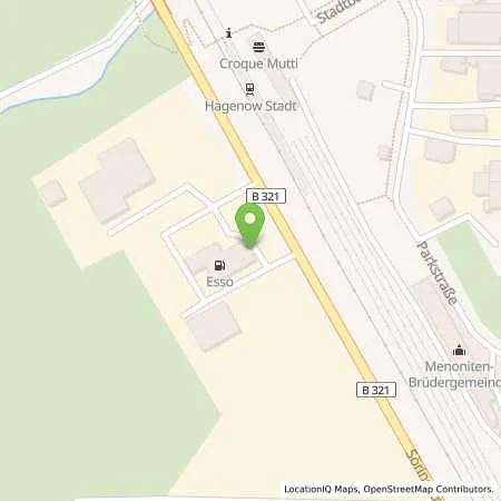 Standortübersicht der Tankstelle Esso Tankstelle in 19230 HAGENOW
