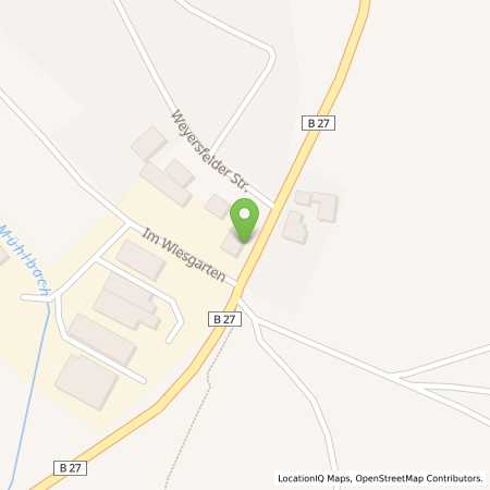 Standortübersicht der Benzin-Super-Diesel Tankstelle: AVIA Tankstelle in 97783, Karsbach-Weyersfeld