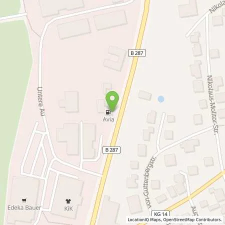 Standortübersicht der Tankstelle AVIA Tankstelle in 97702 Münnerstadt