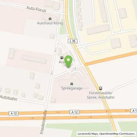 Standortübersicht der Tankstelle Aral Tankstelle in 15517 Fürstenwalde