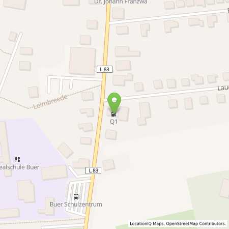 Standortübersicht der Benzin-Super-Diesel Tankstelle: Q1 Tankstelle in 49328, Melle-Buer