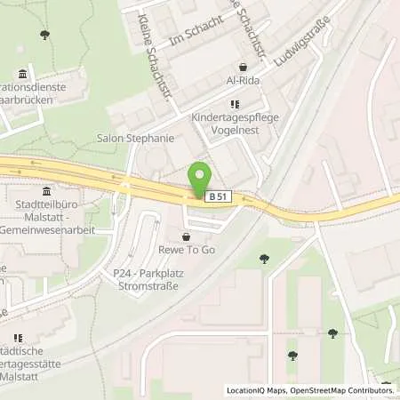 Standortübersicht der Tankstelle Aral Tankstelle in 66115 Saarbrücken