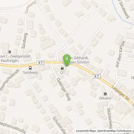Standortübersicht der Tankstelle Q1 Tankstelle in 34260 Kaufungen