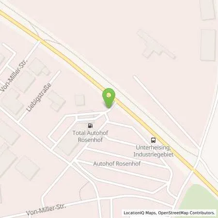 Standortübersicht der Tankstelle TotalEnergies Autohof Rosenhof in 93098 Barbing