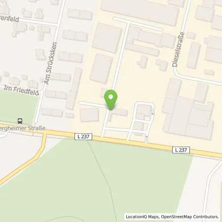 Standortübersicht der Tankstelle Ernst Buscher GmbH & Co. KG in 47228 Duisburg