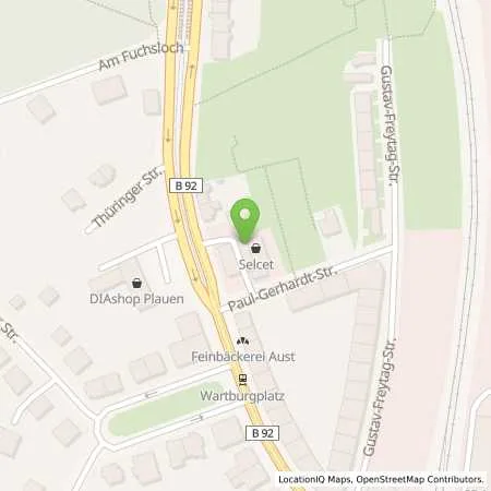 Standortübersicht der Tankstelle Shell Plauen Pausaer Str. 138 in 08525 Plauen