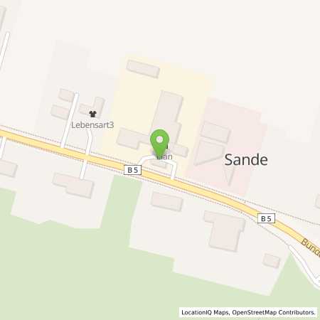 Standortübersicht der Benzin-Super-Diesel Tankstelle: Tankcenter Enge-Sande in 25917, Enge-Sande