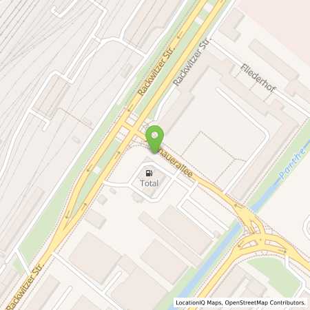 Standortübersicht der Benzin-Super-Diesel Tankstelle: TotalEnergies Leipzig in 04347, Leipzig