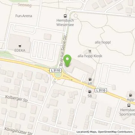 Standortübersicht der Tankstelle Alessandro Di Napoli in 69502 Hemsbach