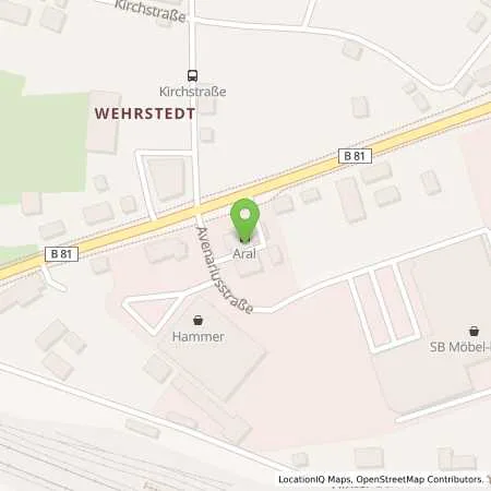 Standortübersicht der Tankstelle Aral Tankstelle in 38820 Halberstadt