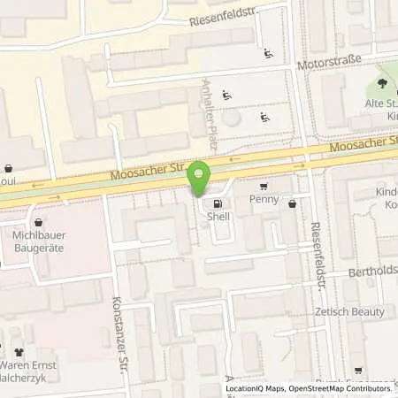 Standortübersicht der Tankstelle Shell Muenchen Moosacher Str. 25 in 80809 Muenchen