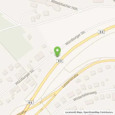 Standortübersicht der Tankstelle HOECHBERG - LEISTENSTR. in 97204 Hoechberg