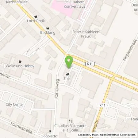 Standortübersicht der Tankstelle Shell Kiel Ringstr. 25 in 24114 Kiel