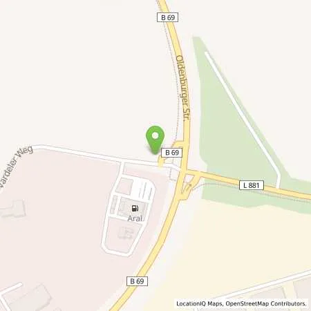 Standortübersicht der Tankstelle Aral Tankstelle in 49377 Vechta