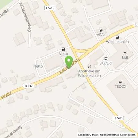 Standortübersicht der Tankstelle JET KIERSPE KOELNER STR. 165 in 58566 KIERSPE