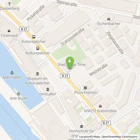 Standortübersicht der Tankstelle Shell Wuerzburg Veitshoechheimer Str. 8 in 97080 Wuerzburg