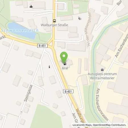 Standortübersicht der Tankstelle Aral Tankstelle in 37213 Witzenhausen