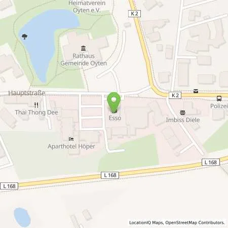 Standortübersicht der Tankstelle Esso Tankstelle in 28876 OYTEN
