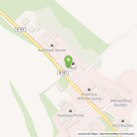 Standortübersicht der Benzin-Super-Diesel Tankstelle: Aral Tankstelle in 09306, Rochlitz