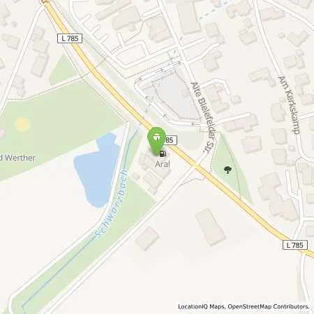 Standortübersicht der Tankstelle Aral Tankstelle in 33824 Werther