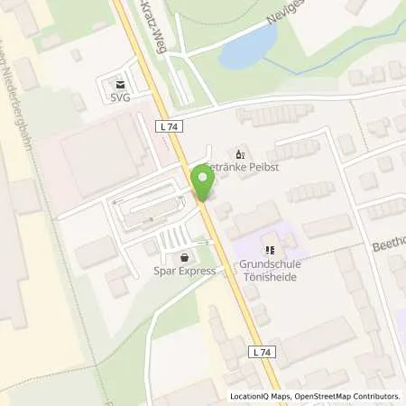 Standortübersicht der Tankstelle JET VELBERT NEVIGESER STR. 216 in 42553 VELBERT