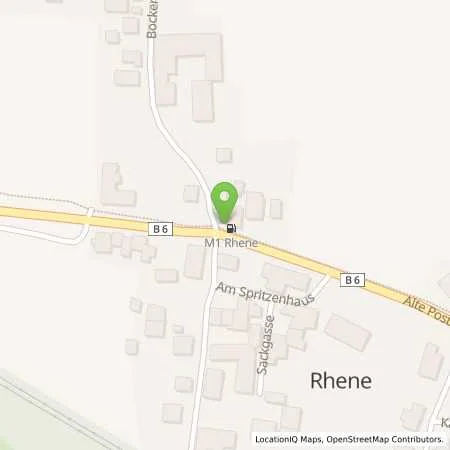 Standortübersicht der Tankstelle M1 Rhene in 38271 Rhene