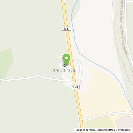 Standortübersicht der Benzin-Super-Diesel Tankstelle: Aral Tankstelle in 55765, Ellweiler
