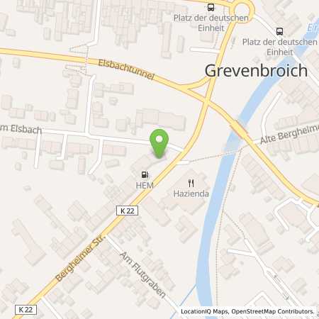 Standortübersicht der Benzin-Super-Diesel Tankstelle: Grevenbroich, Bergheimer Str. 12 in 41515, Grevenbroich