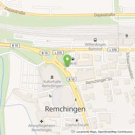 Standortübersicht der Tankstelle Aral Tankstelle in 75196 Remchingen