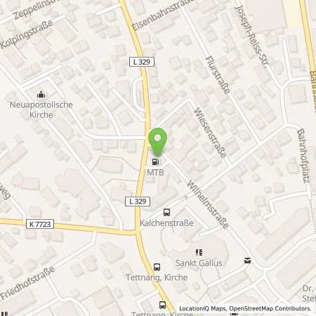 Standortübersicht der Tankstelle MTB Tankstelle in 88069 Tettnang
