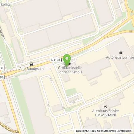 Standortübersicht der Tankstelle Großtankstelle Lorinser in 71332 Waiblingen