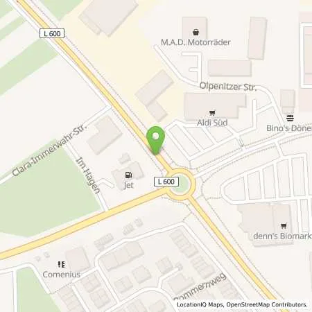 Standortübersicht der Tankstelle JET LEIMEN IM HAGEN 2 in 69181 LEIMEN