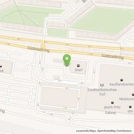 Standortübersicht der Tankstelle Shell Halle (Saale) Suedstadtring 80 in 06128 Halle (Saale)