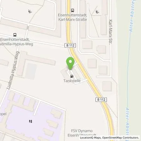 Standortübersicht der Tankstelle Aral Tankstelle in 15890 Eisenhüttenstadt