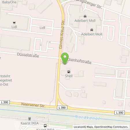 Standortübersicht der Tankstelle Shell Kaarst Girmes Kreuz Str. 92 in 41564 Kaarst