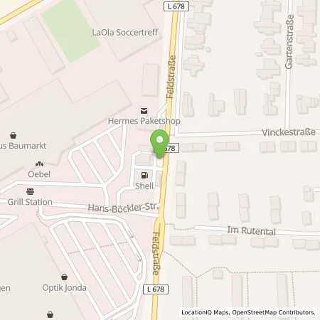 Standortübersicht der Tankstelle Shell Unna Feldstr. 11 in 59423 Unna