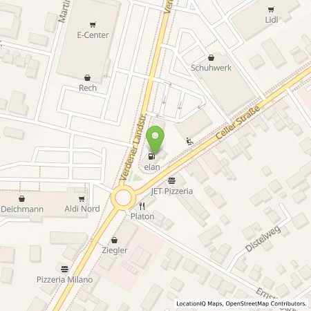 Standortübersicht der Tankstelle Elan Nienburg in 31582 Nienburg