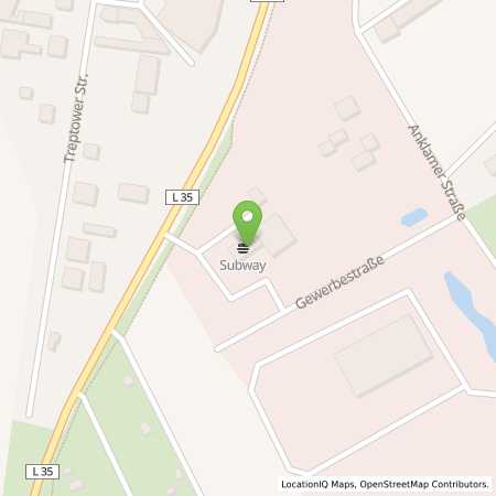Standortübersicht der Benzin-Super-Diesel Tankstelle: Gulf Jarmen in 17126, Jarmen