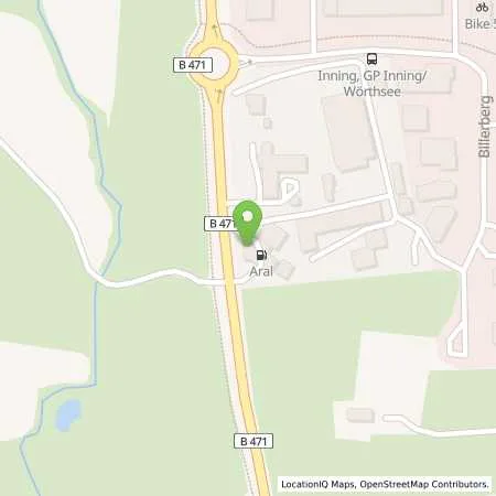 Standortübersicht der Tankstelle Aral Tankstelle in 82266 Inning