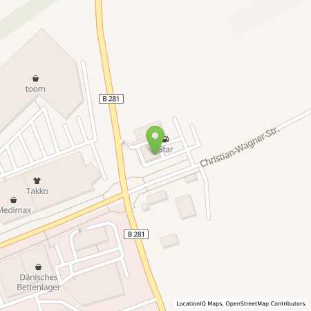 Standortübersicht der Benzin-Super-Diesel Tankstelle: TotalEnergies Saalfeld in 07318, Saalfeld