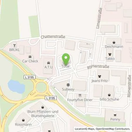 Standortübersicht der Tankstelle TotalEnergies Bruchkoebel in 63486 Bruchkoebel