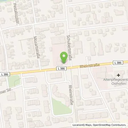 Standortübersicht der Tankstelle TotalEnergies Osthofen in 67574 Osthofen